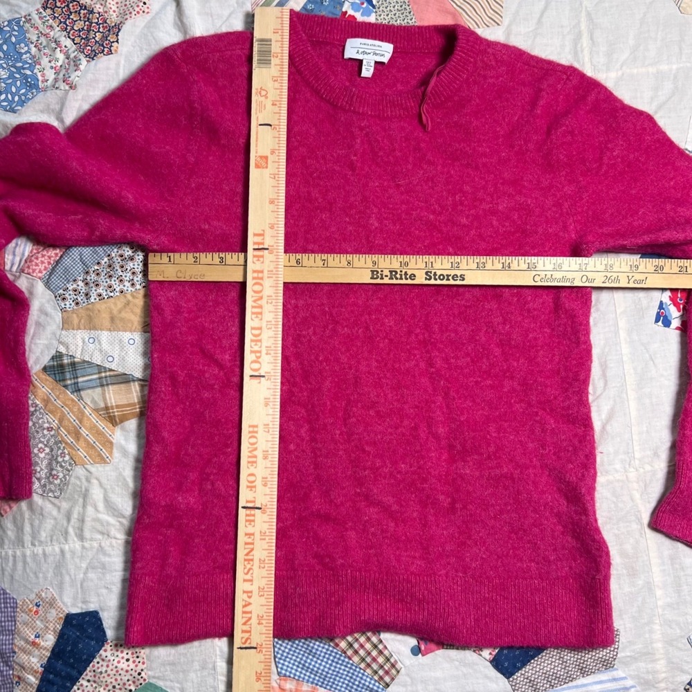 & Other Stories Paris Atelier Fuchsia Pink Alpaca Wool Blend Sweater Small - Picture 5 of 6